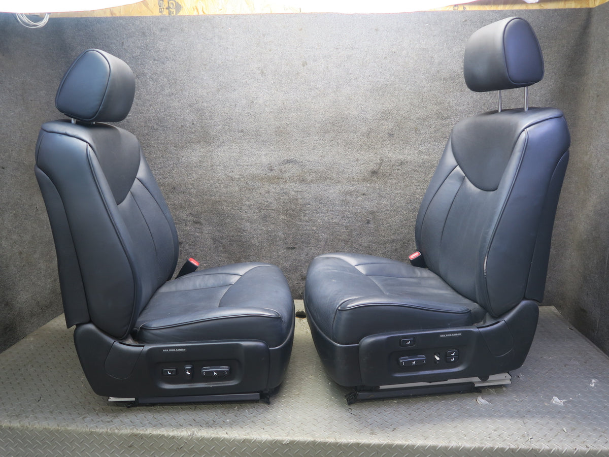 04-06 Lexus UCF30L LS430 Front & Rear Leather Climate Power Seat Set Black OEM