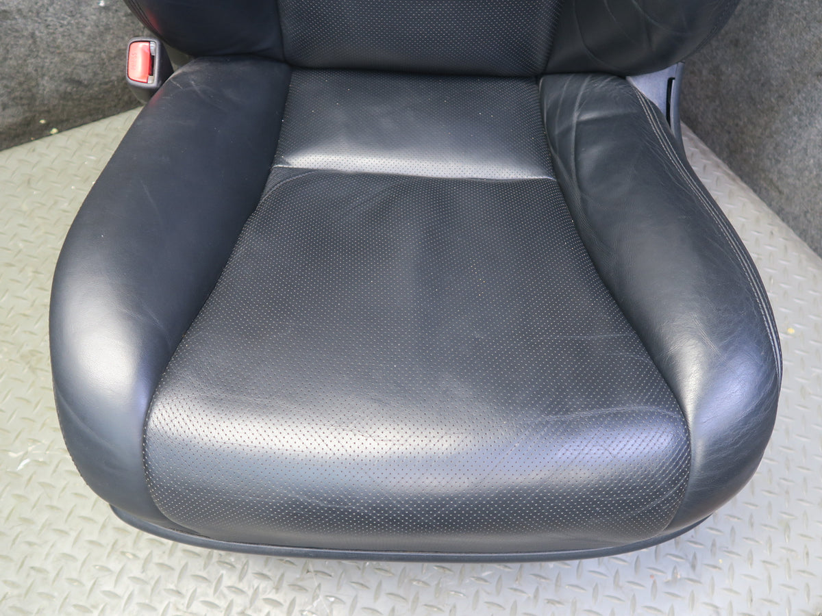 10-12 Lexus UVF46L LS600h Set of 2 Front Left & Right Leather Seat Black OEM