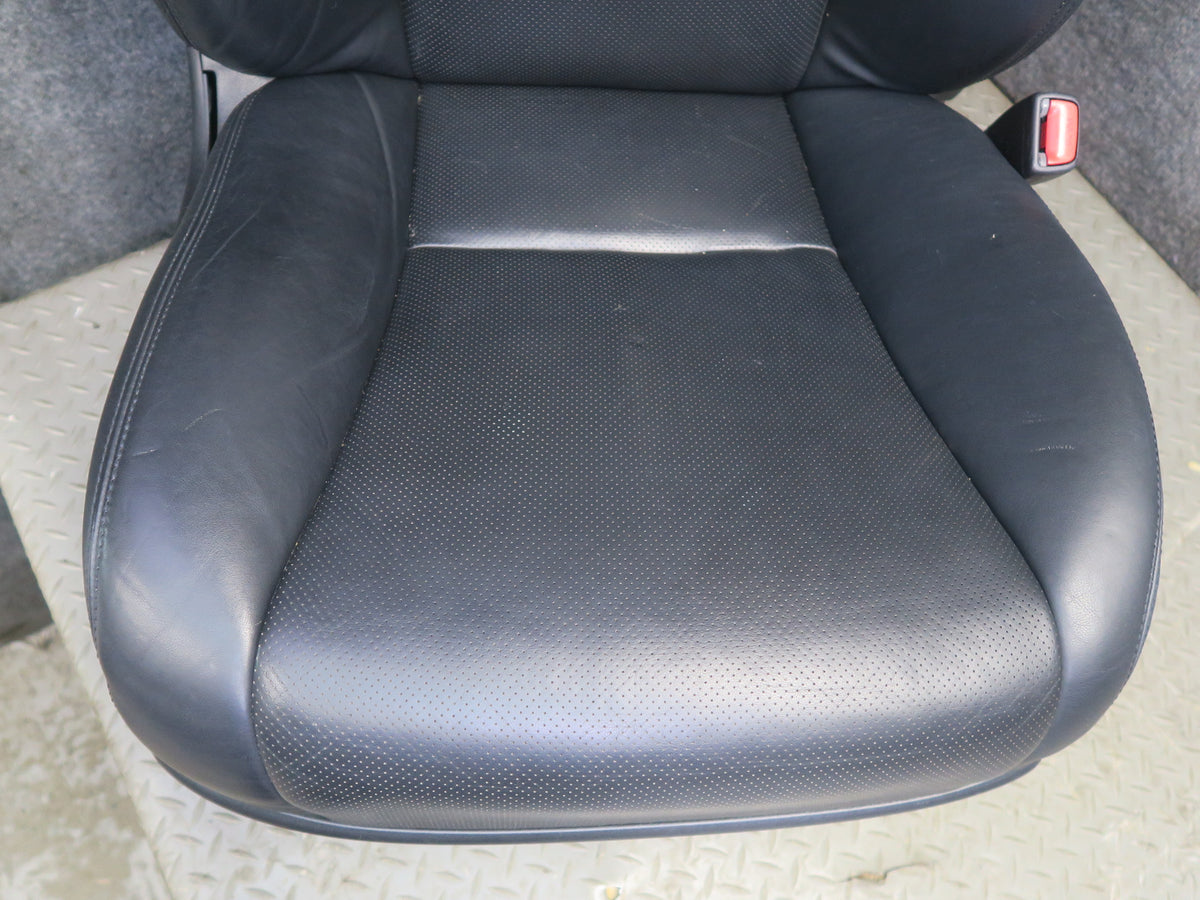 10-12 Lexus UVF46L LS600h Set of 2 Front Left & Right Leather Seat Black OEM