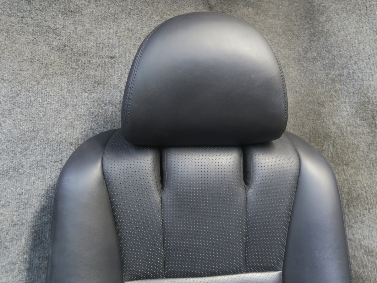 10-12 Lexus UVF46L LS600h Set of 2 Front Left & Right Leather Seat Black OEM