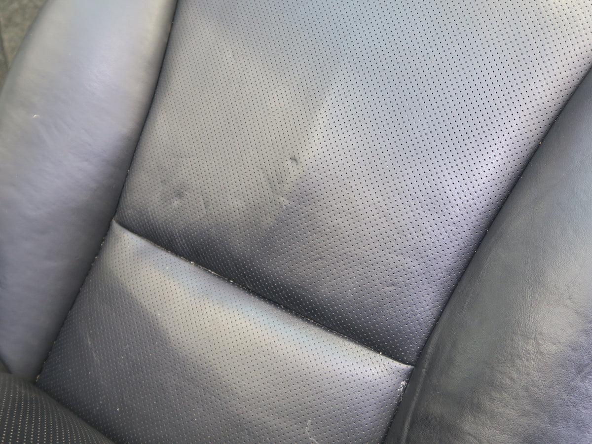 10-12 Lexus UVF46L LS600h Set of 2 Front Left & Right Leather Seat Black OEM