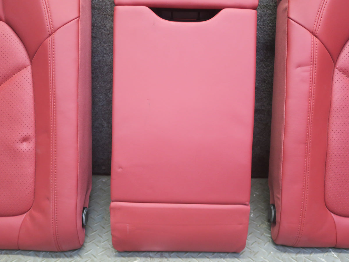 2015-2018 Porsche Macan Front & Rear Heated Perforated Leather Seat Set RED