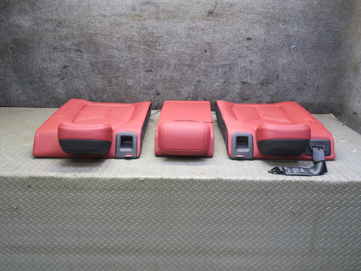 2015-2018 Porsche Macan Front & Rear Heated Perforated Leather Seat Set RED