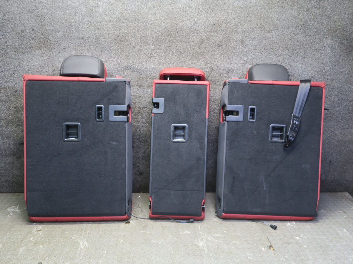 2015-2018 Porsche Macan Front & Rear Heated Perforated Leather Seat Set RED