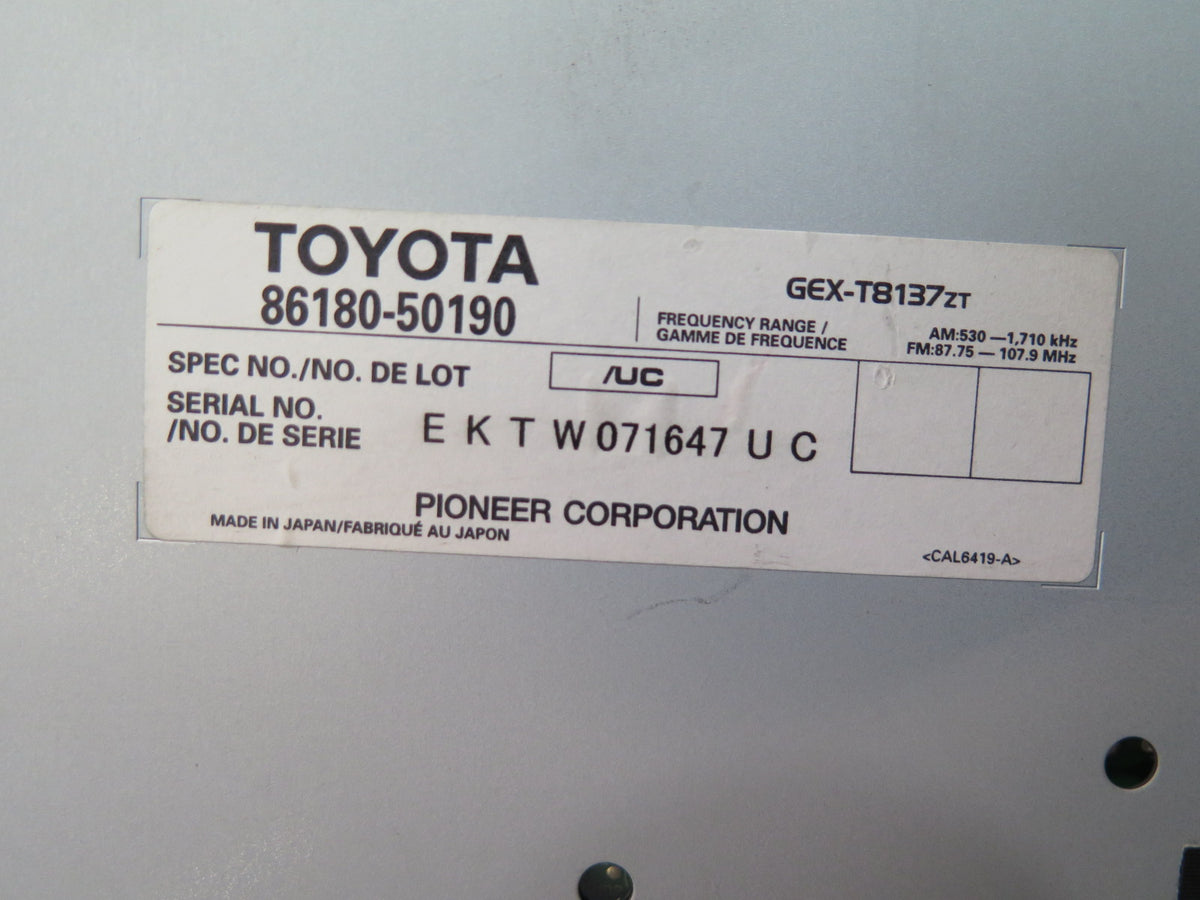 04-06 Lexus UCF30L LS430 Pioneer Audio Radio Amplifier AMP 86180-50190 OEM