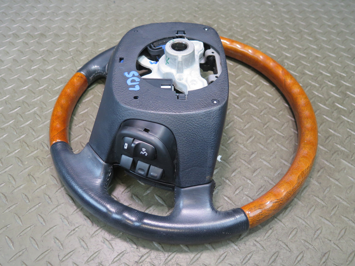 04-06 Lexus UCF30L LS430 Leather Wood Steering w Cruise & Controls Switch OEM