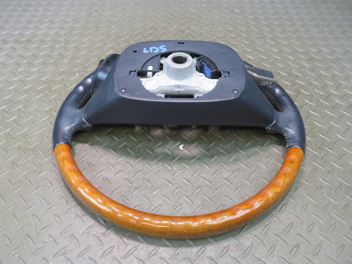 04-06 Lexus UCF30L LS430 Leather Wood Steering w Cruise & Controls Switch OEM