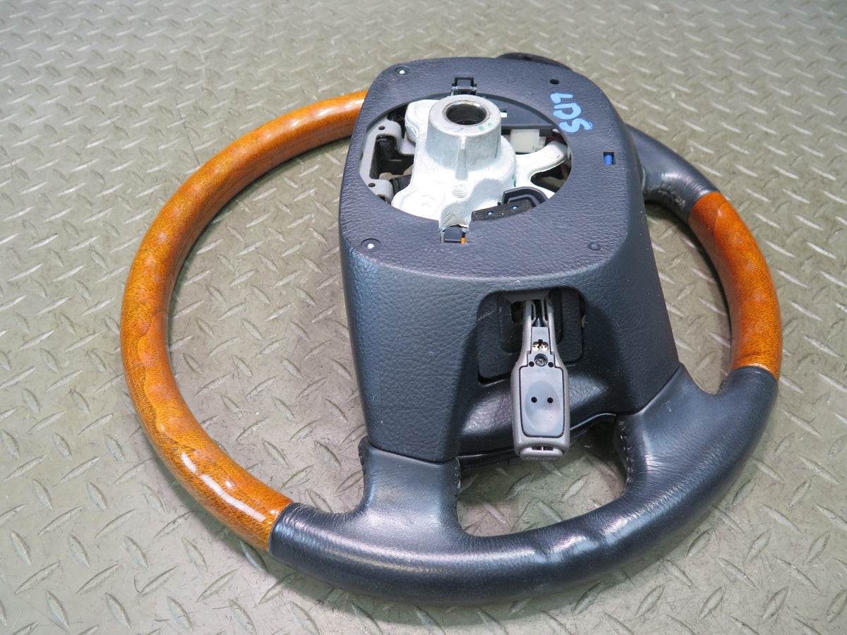 04-06 Lexus UCF30L LS430 Leather Wood Steering w Cruise & Controls Switch OEM