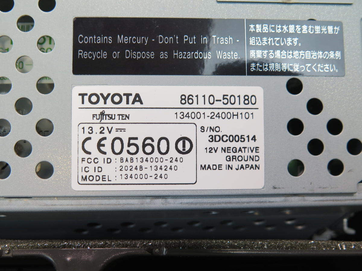 04-06 Lexus UCF30L LS430 GPS Navi DVD Player Control Head Unit 86110-50180 OEM
