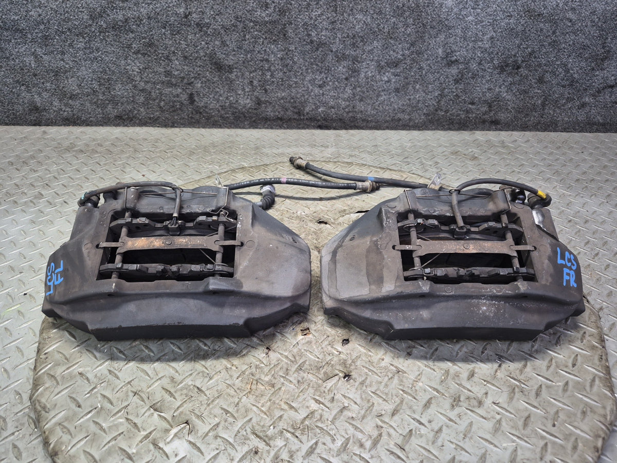 08-16 Lexus UVF46L LS600h LS460 AWD Front Left & Right Brake Caliper Set OEM