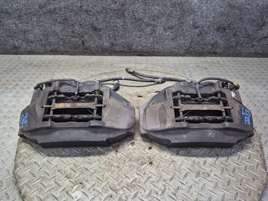 08-16 Lexus UVF46L LS600h LS460 AWD Front Left & Right Brake Caliper Set OEM