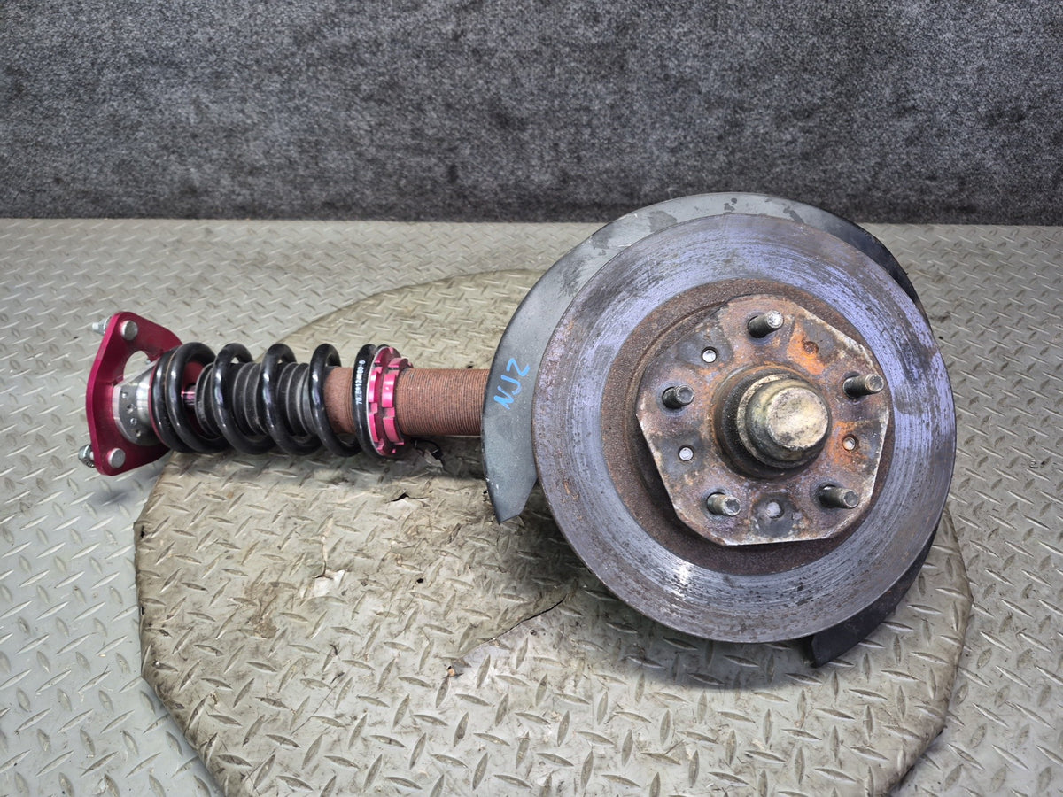 87-89 Nissan Z31 300ZX NA Front & Rear Coilover Shock Absorber Wheel Hub Set