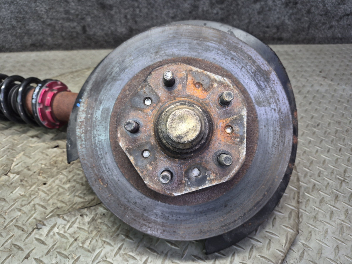 87-89 Nissan Z31 300ZX NA Front & Rear Coilover Shock Absorber Wheel Hub Set