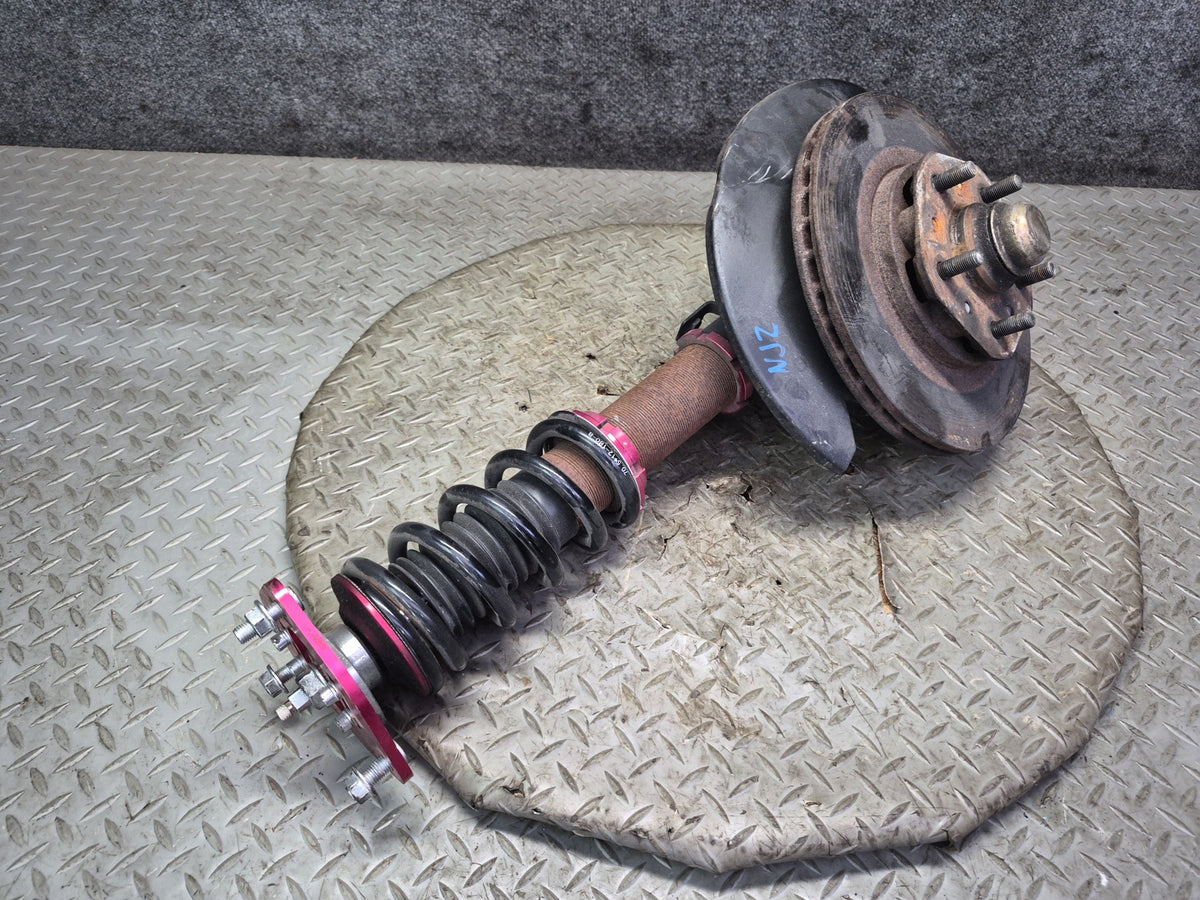 87-89 Nissan Z31 300ZX NA Front & Rear Coilover Shock Absorber Wheel Hub Set