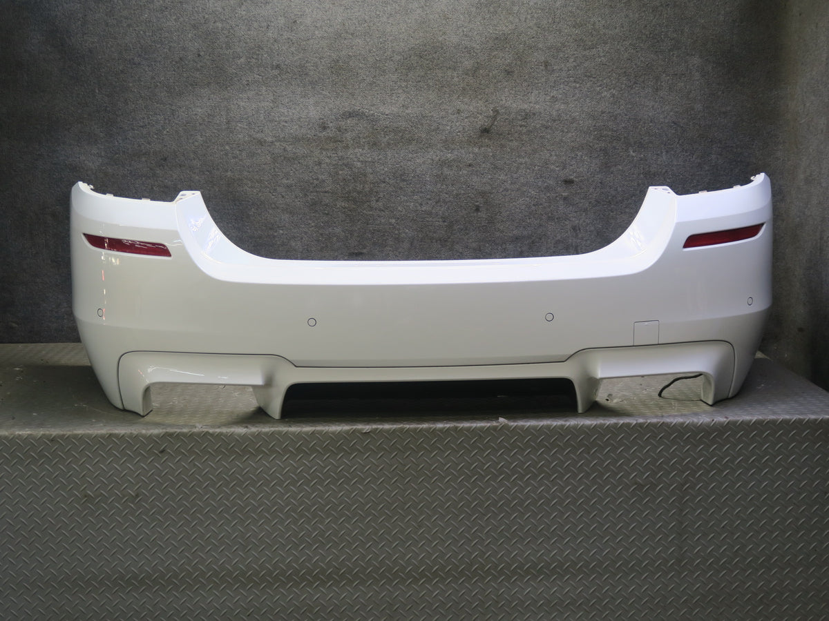 2012-2016 BMW F10 M5 M-sport Rear Bumper Cover w PDC Sensors Alpine White