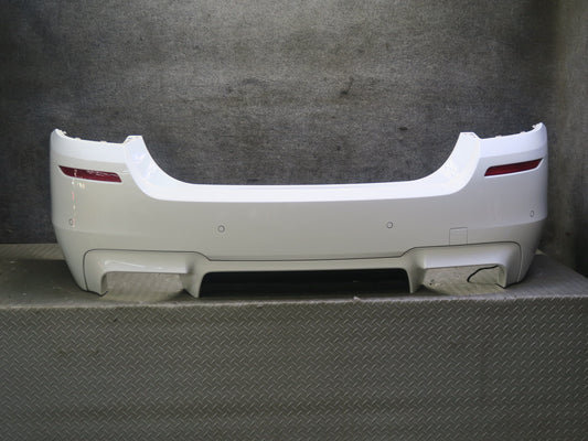 2012-2016 BMW F10 M5 M-sport Rear Bumper Cover w PDC Sensors Alpine White