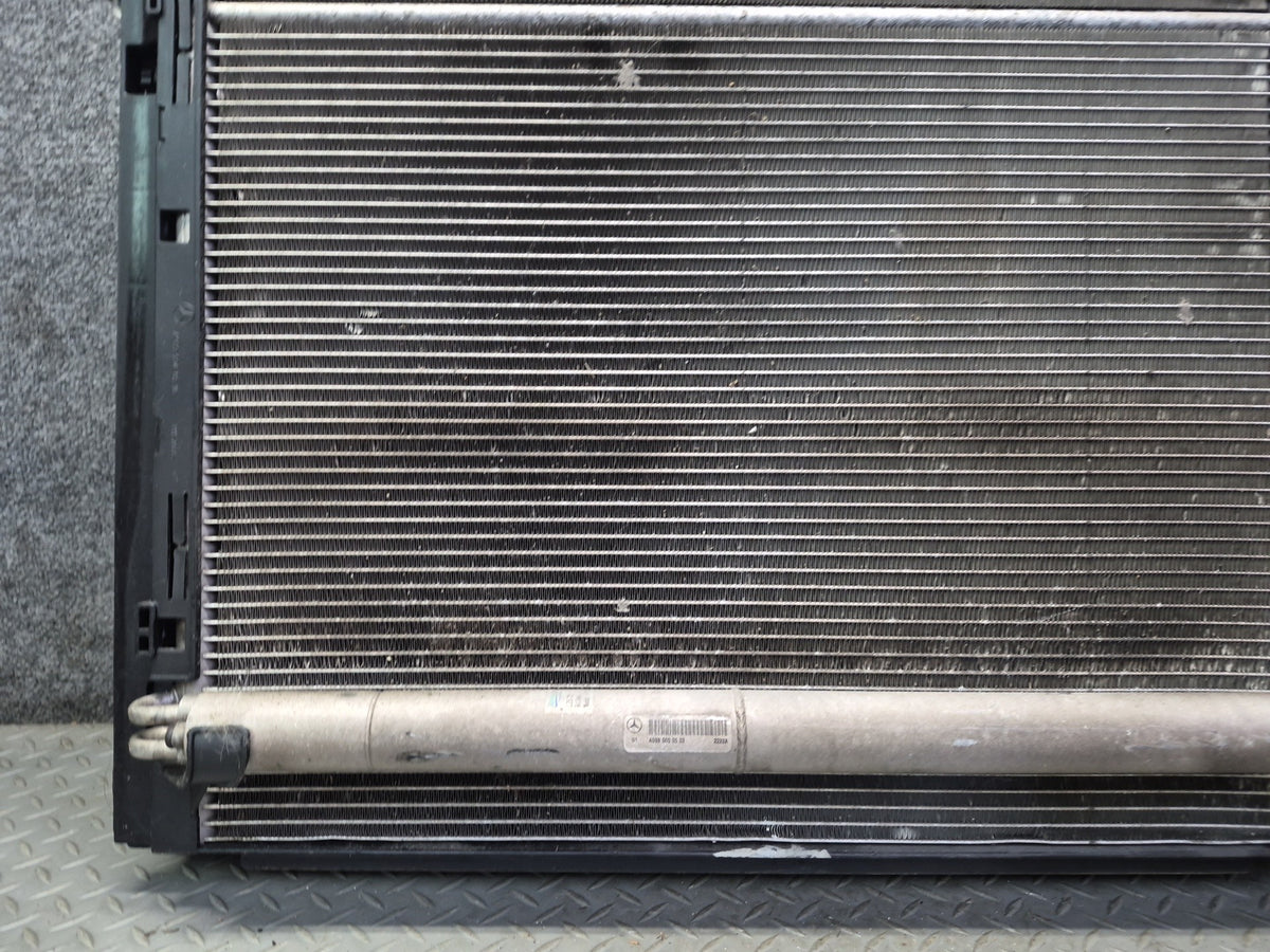 2012-2015 Mercedes W166 ML63 AMG Engine Cooling Fan Radiator A/C Condenser Assy