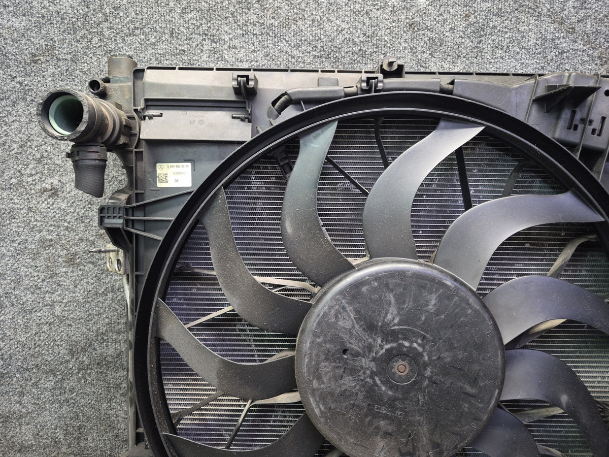 2012-2015 Mercedes W166 ML63 AMG Engine Cooling Fan Radiator A/C Condenser Assy