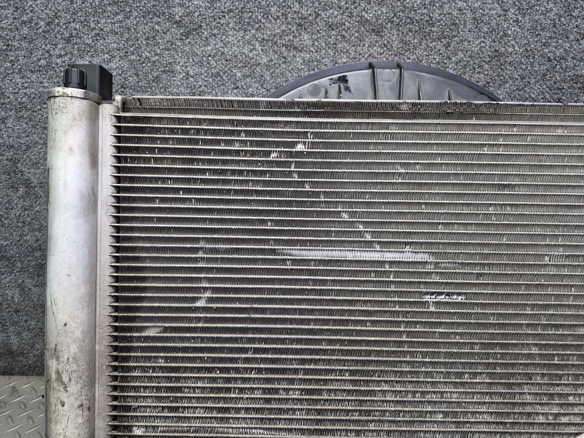 05-08 Mercedes R171 SLK350 Engine Radiator Cooling Fan Shroud w A/C Condenser
