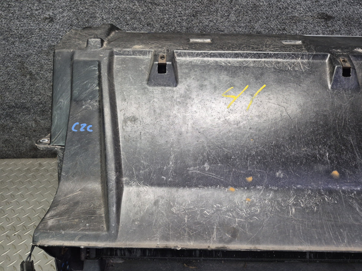 90-93 Chevy Corvette C4 A/T Engine Radiator AC Condenser Fan Shroud Assy Damaged