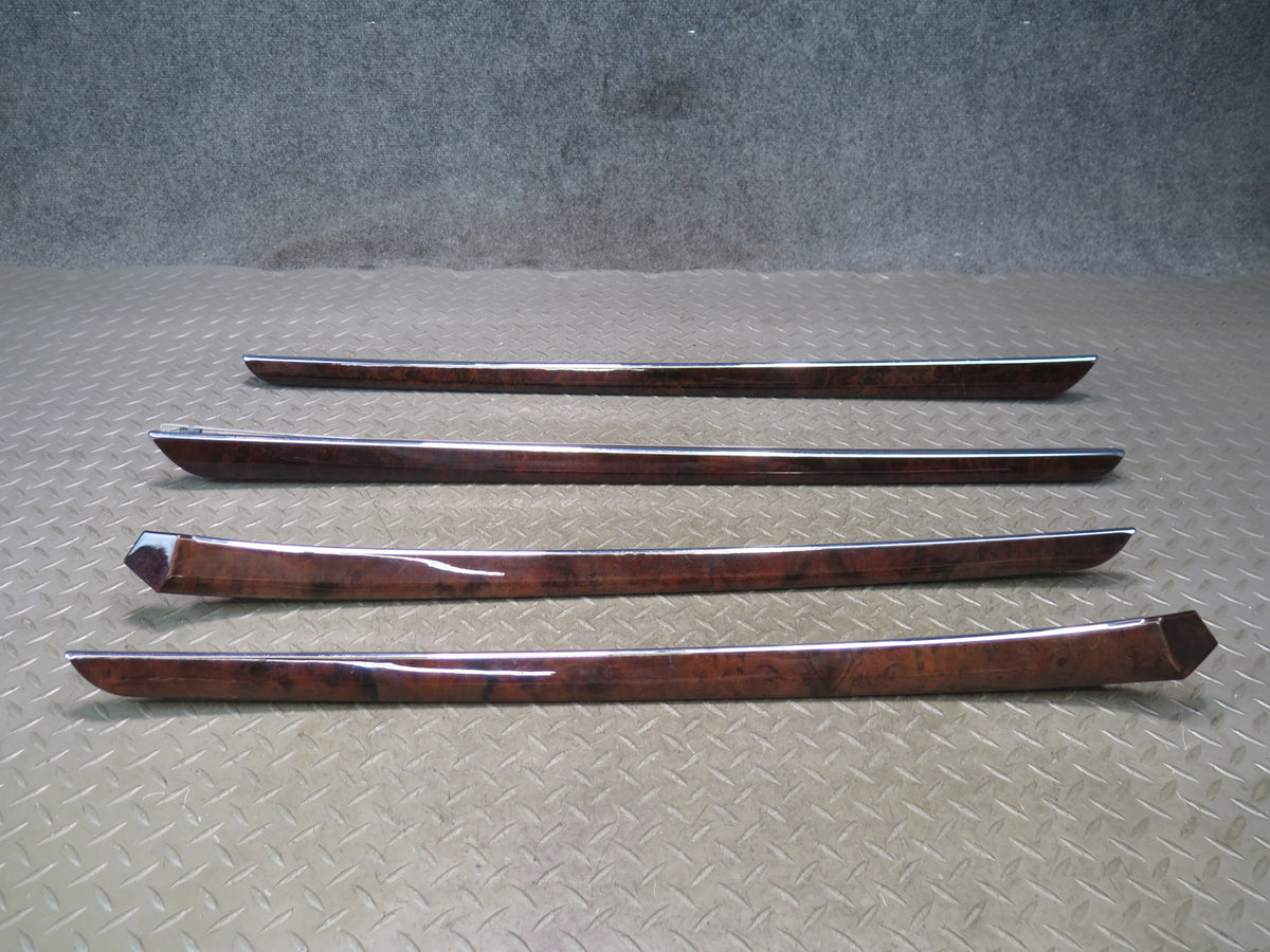 07-13 Mercedes W221 S63 AMG Front & Rear Door Panel Trim Wood Set OEM