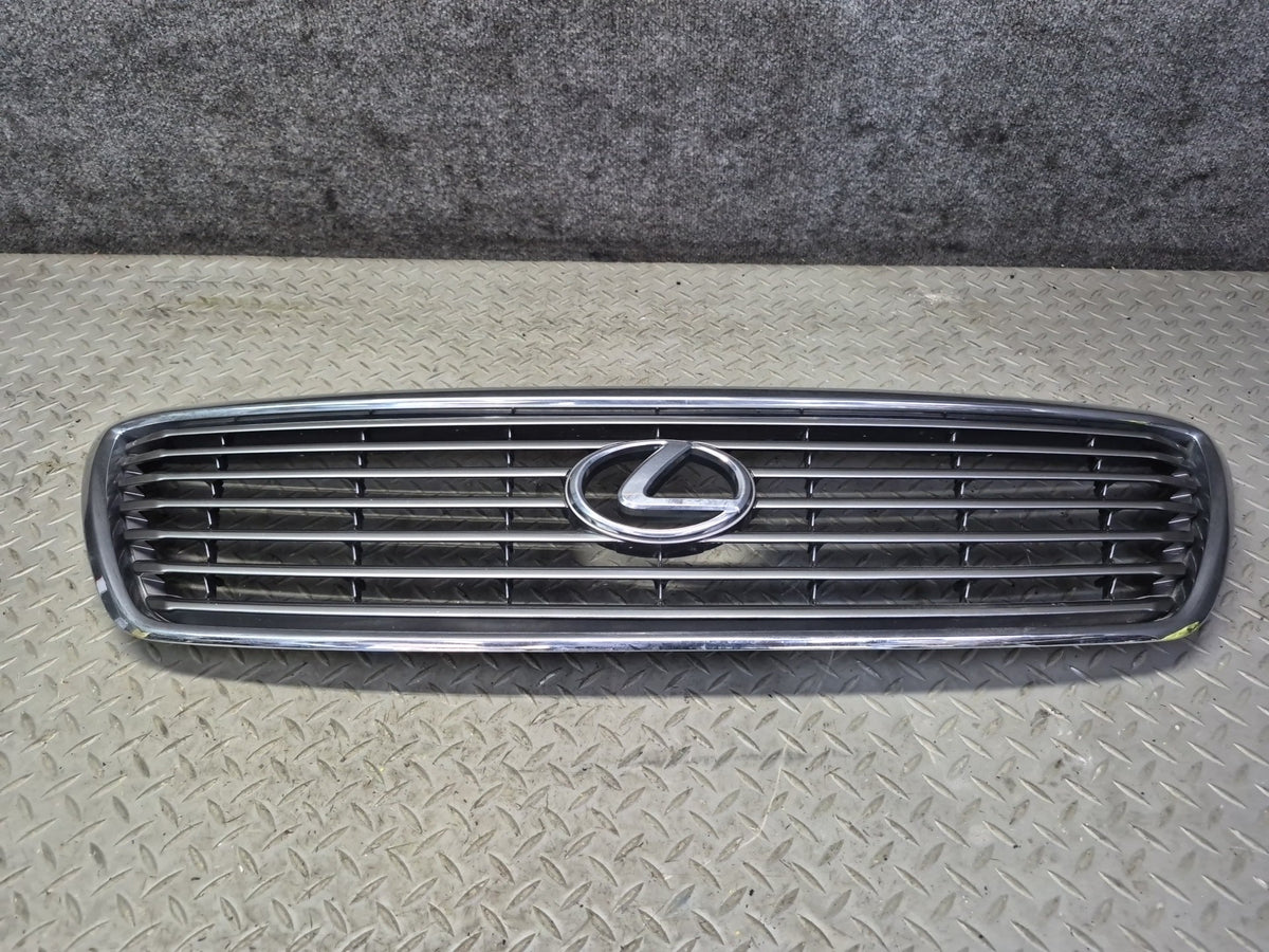 04-06 Lexus UCF30L LS430 Front Upper Hood Chrome Grille w Emblem OEM