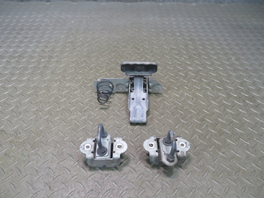 03-08 Mercedes R230 SL550 Front Hood Release Lock Latch Catch Set of 3 OEM