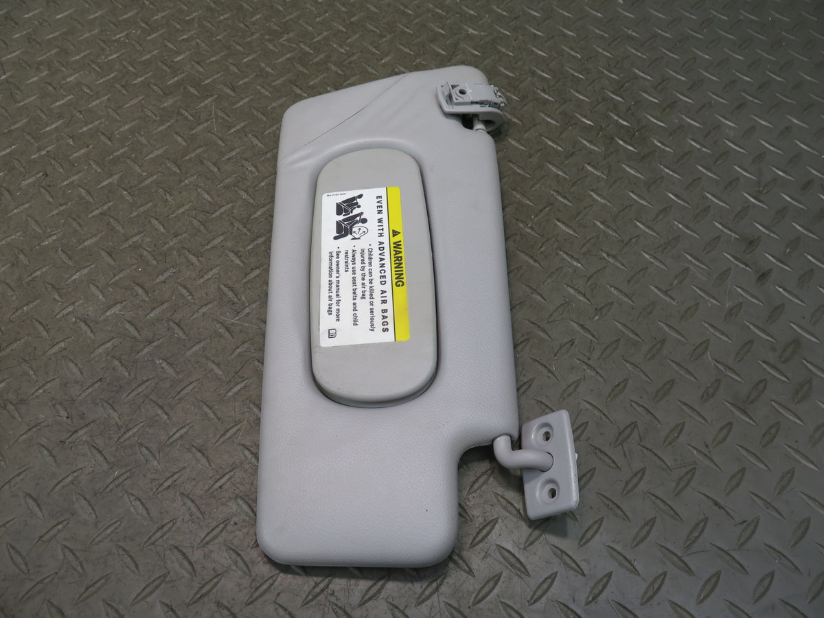 07-12 Mercedes R230 SL550 Set of 2 Front Left & Right Sun Visor Gray Damaged