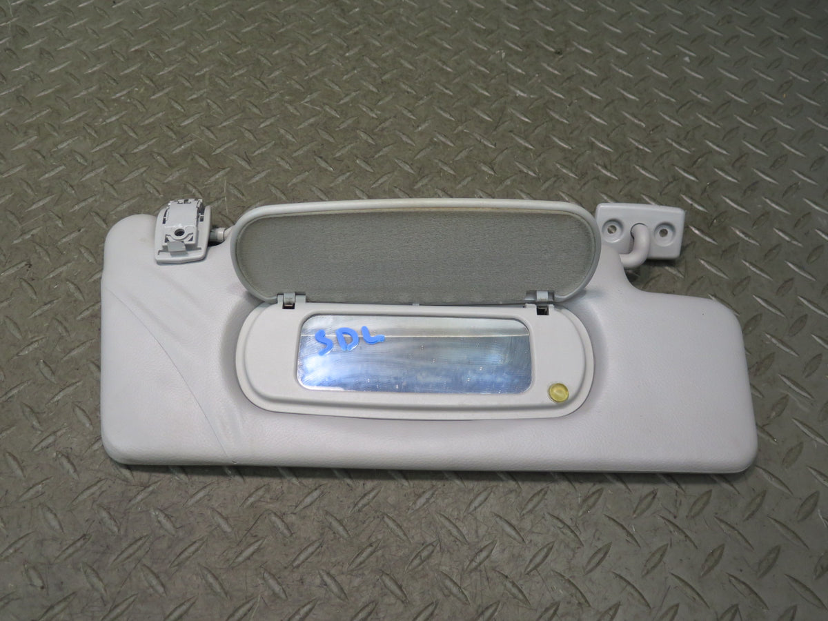 07-12 Mercedes R230 SL550 Set of 2 Front Left & Right Sun Visor Gray Damaged