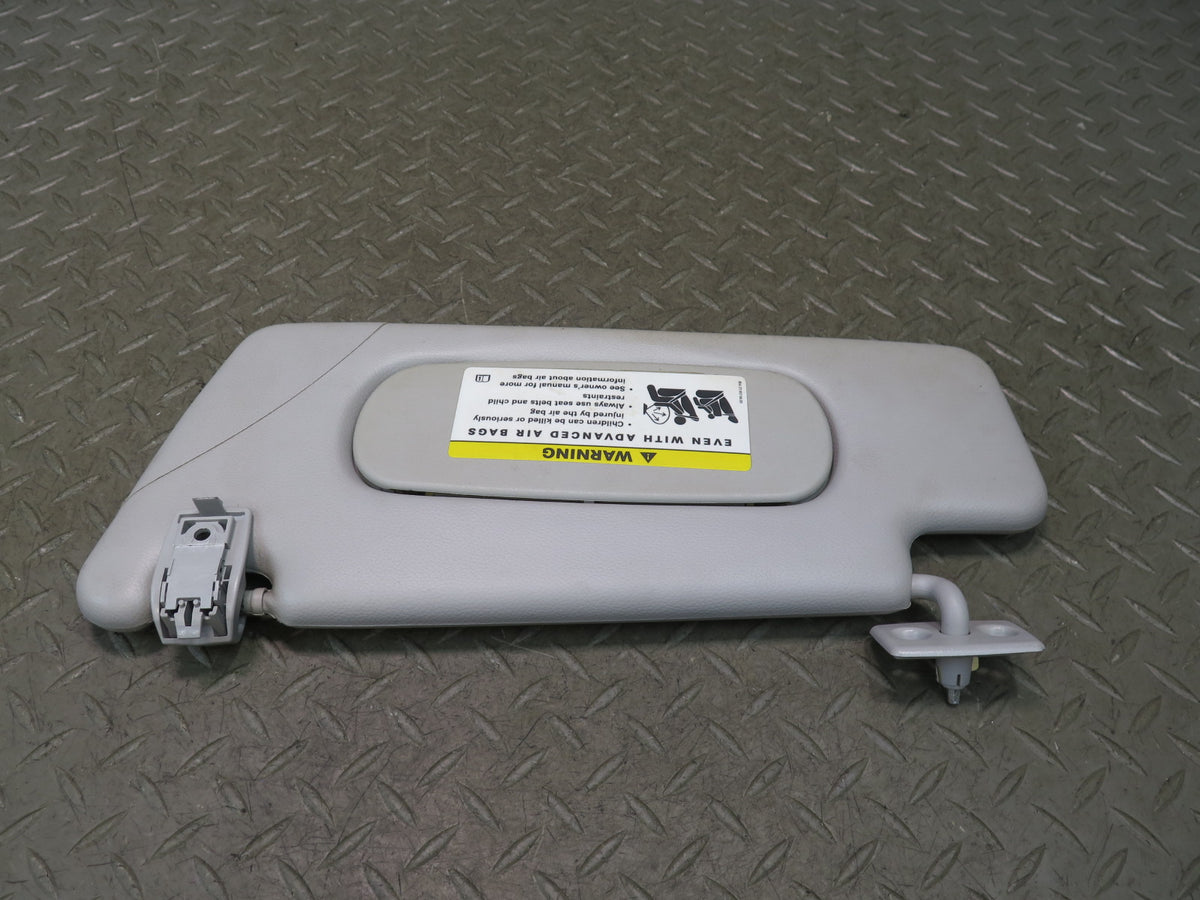07-12 Mercedes R230 SL550 Set of 2 Front Left & Right Sun Visor Gray Damaged