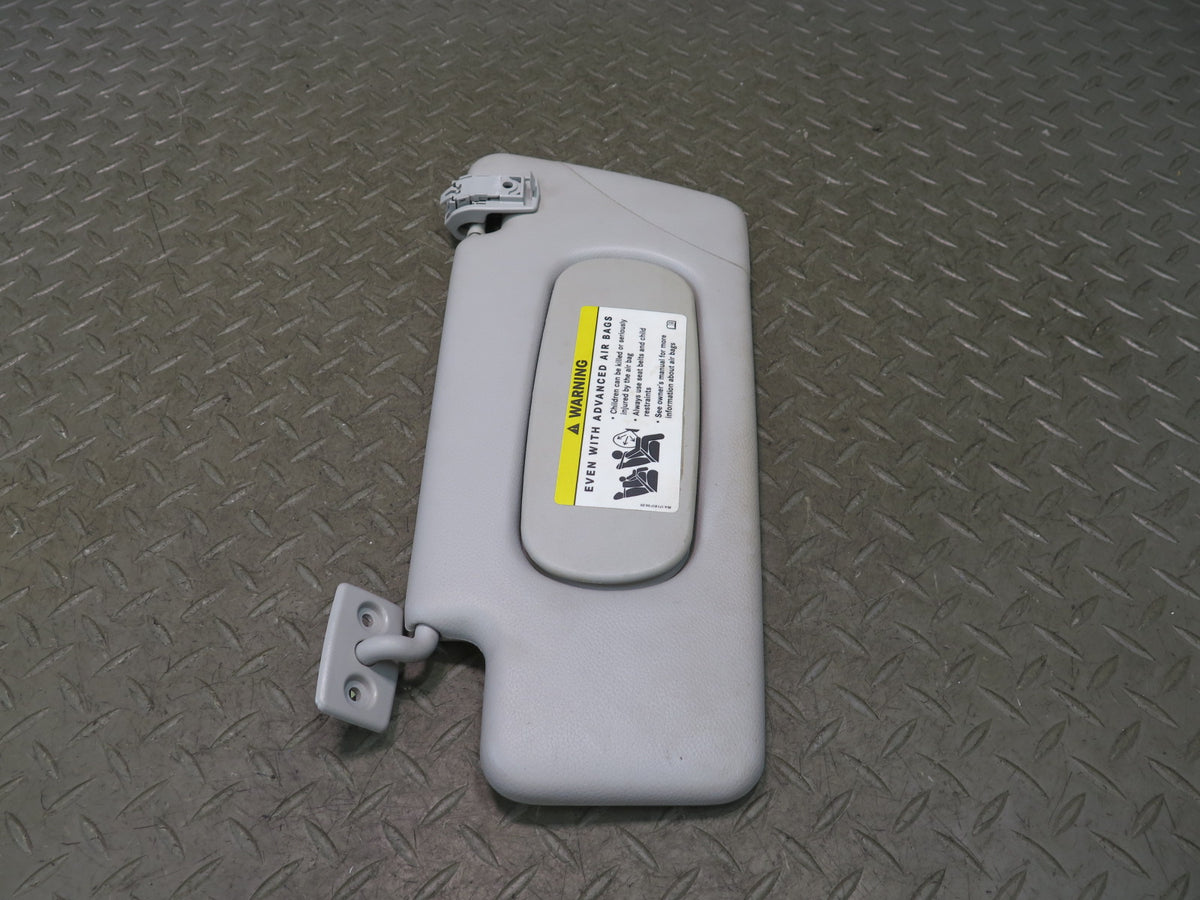 07-12 Mercedes R230 SL550 Set of 2 Front Left & Right Sun Visor Gray Damaged