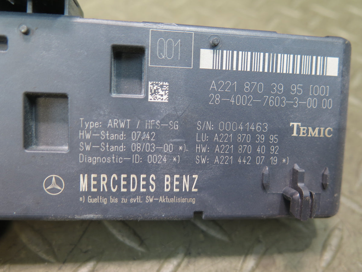 09-13 Mercedes W221 S-class Trunk Remote Open Control Module 2218703995 OEM