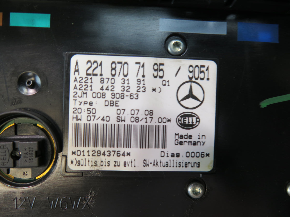 07-09 Mercedes W221 S-class Overhead Console Dome Reading Light w Sunroof OEM