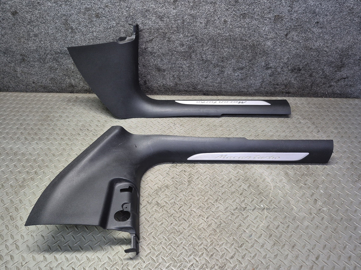 2015-2018 Porsche Macan Turbo Front Left & Right Door Scuff Sill Trim Panel Set