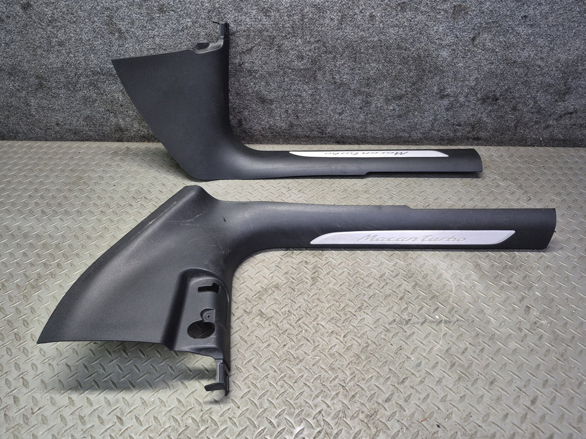 2015-2018 Porsche Macan Turbo Front Left & Right Door Scuff Sill Trim Panel Set