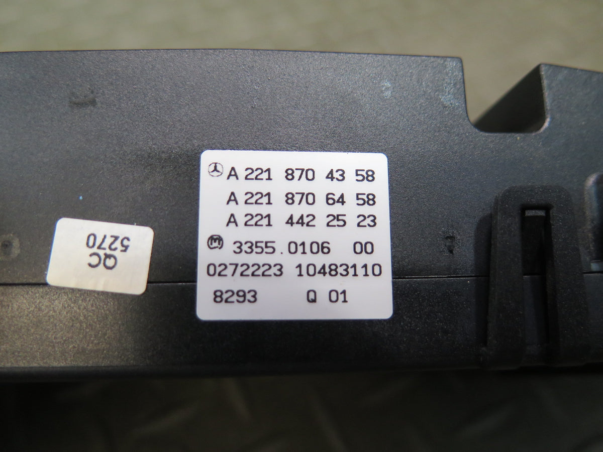 07-13 Mercedes W221 S-class A/C Heater Climate Control Switch 2218704358 OEM