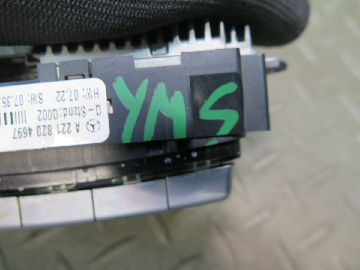 07-13 Mercedes W221 S-class Rear A/C Heater Climate Control Switch Panel OEM