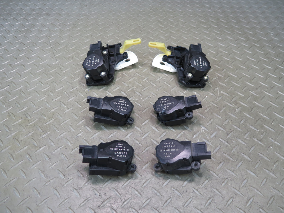 03-12 Mercedes R230 Sl-class A/C Heater Flap Door Actuator Motor Set of 6 OEM