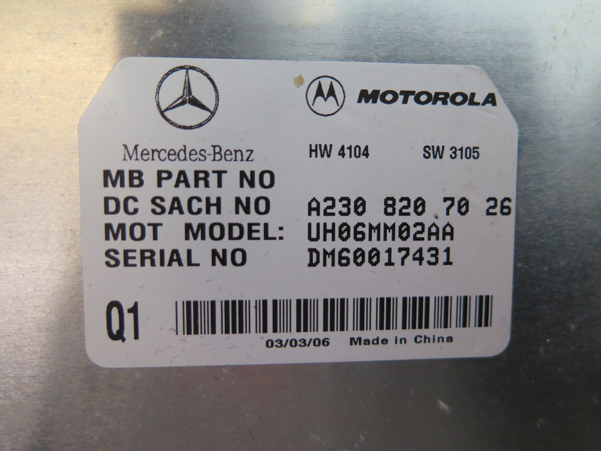 07-12 Mercedes R230 Sl-class Communication Control Module A2308207026 OEM