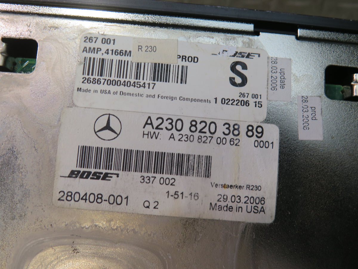 05-08 Mercedes R230 Sl-class Audio Amplifier AMP Bose 2308203889 OEM