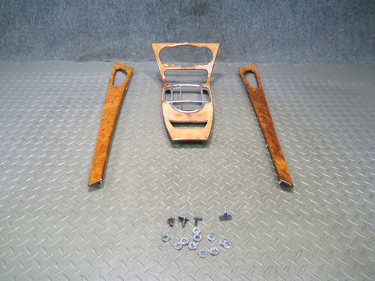07-08 Mercedes R230 SL550 Dash Center Console Door Wood Trim Panel Set Damaged