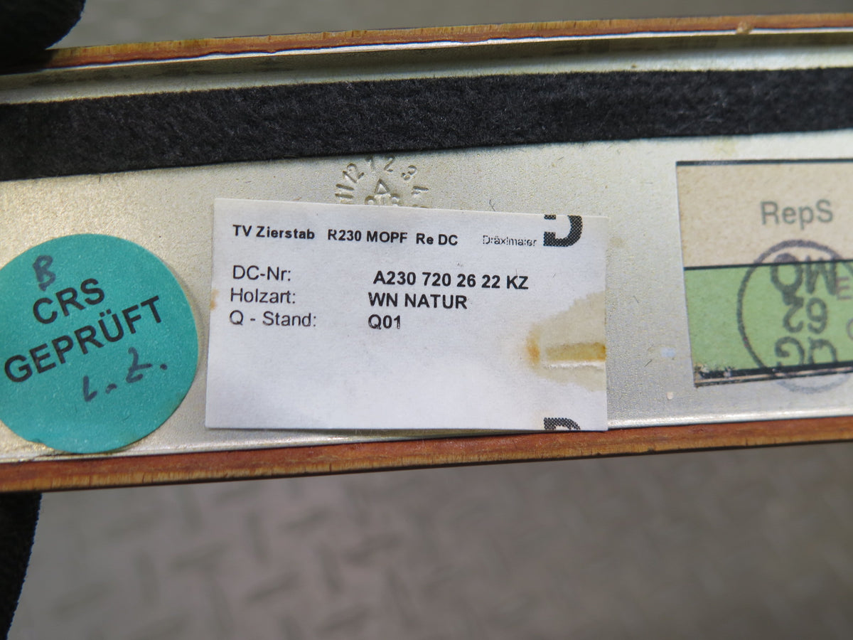 07-08 Mercedes R230 SL550 Dash Center Console Door Wood Trim Panel Set Damaged