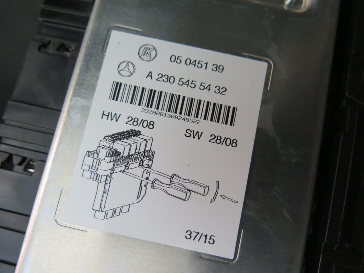 03-12 Mercedes R230 Rear SAM Fuse Relay Box Module 2305455432 OEM