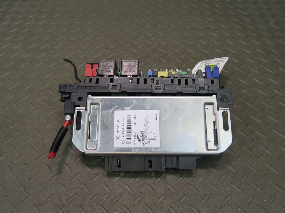 03-12 Mercedes R230 Rear SAM Fuse Relay Box Module 2305455432 OEM