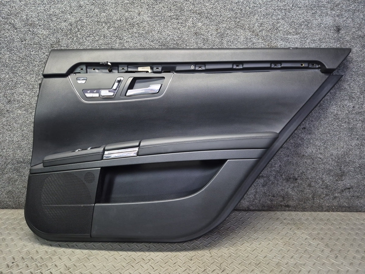 08-09 Mercedes W221 S63 AMG LWB Set of 2 Rear Door Interior Trim Panel Dmgd