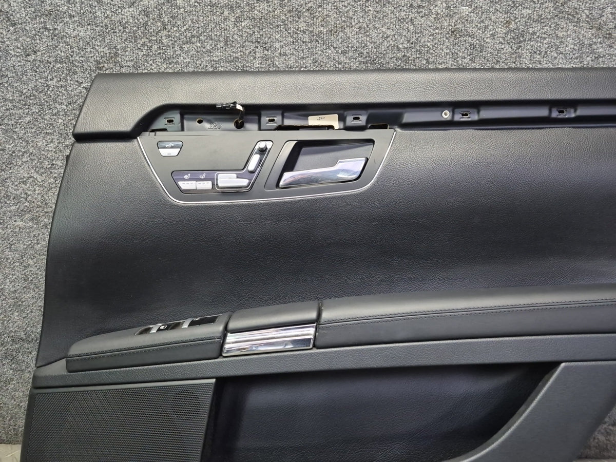 08-09 Mercedes W221 S63 AMG LWB Set of 2 Rear Door Interior Trim Panel Dmgd