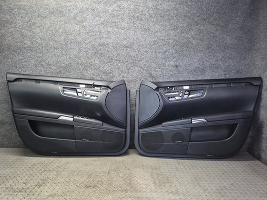 08-09 Mercedes W221 S63AMG LWB Set of 2 Front Door Interior Trim Panel Cover OEM