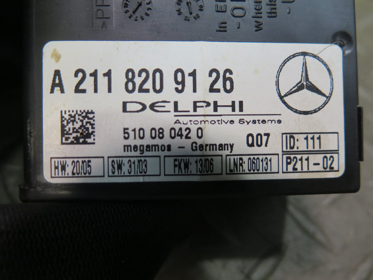 03-12 Mercedes R230 SL550 Alarm Anti Theft Control Module 2118209126 OEM