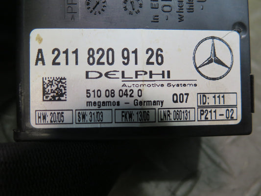 03-12 Mercedes R230 SL550 Alarm Anti Theft Control Module 2118209126 OEM