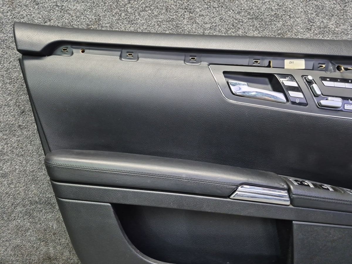 08-09 Mercedes W221 S63AMG LWB Set of 2 Front Door Interior Trim Panel Cover OEM